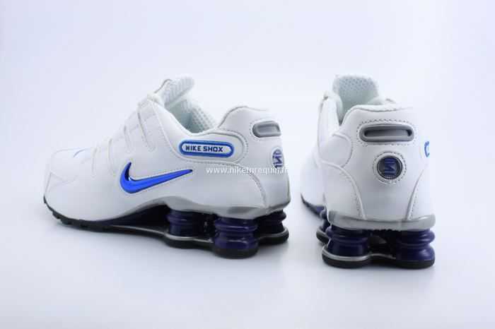 Marine Et Blanc Nike Shox Nz En Vente